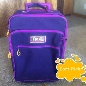 Girls two toned purple BUM rolling suitcase carry on bag